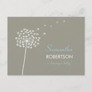 Wünsche für eine Postkarte mit Baby Showcard