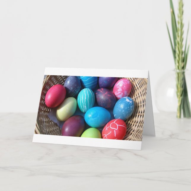 WÜNSCHE FÜR EINEN FREUNDLICHEN UND FARBLICHEN OSTE KARTE (Vorderseite)