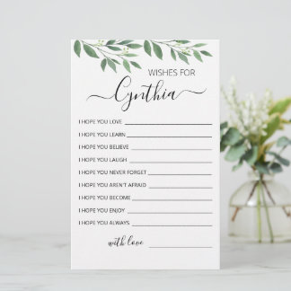 Wünsche für Geburtstagskarte