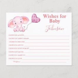 Wünsche für Kinder | Baby Elephant | Babyduschkart Flyer