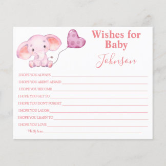 Wünsche für Kinder | Baby Elephant | Babyduschkart Flyer