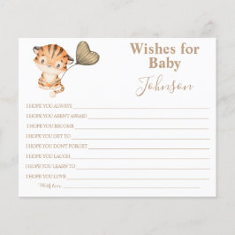 Wünsche für Kinder | Baby Tiger | Babyduschkarte Flyer