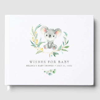 Wünsche für Kinder | Bush Baby Koala Babydusche Gästebuch