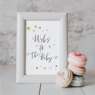 Wünsche für Kinder Neutrale Babydusche Poster