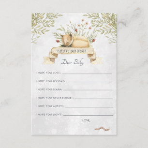 Wünsche für WaldFox der Baby-Ratekarten-  Begleitkarte