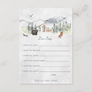 Wünsche für Waldwald der Baby-Ratekarten-  Begleitkarte