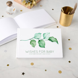 Wünsche fürs Baby   Elegante Foliage-Baby-Party Gästebuch