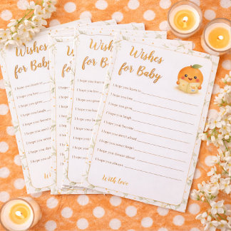 Wünsche fürs Baby - Süße Babyparty-Aktivität Briefpapier
