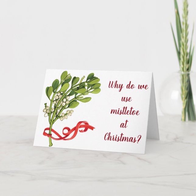 WÜNSCHE, ICH KÖNNTE MISTLETOE DAS GANZE JAHR WEIHN KARTE (Vorderseite)