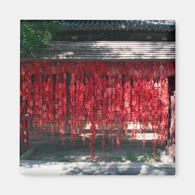 Wünsche in einem Konfuzius-Tempel - Yunnan, China Magnet (Vorne)