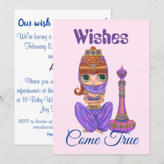 Wünsche Kommen Sie Niedlich Genie Girl Doll Baby D Einladung