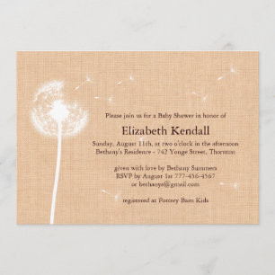 Wünsche-Leinwand-Babyparty-Einladung Einladung