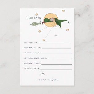 Wünsche nach Baby Advice Card   Niedliche Hexe Begleitkarte