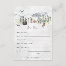 Wünsche nach Baby Advice Card | Wald Begleitkarte