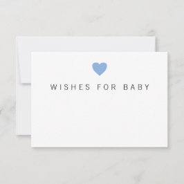 Wünsche nach Baby Blue Heart Boy Enclosure Card RSVP Karte