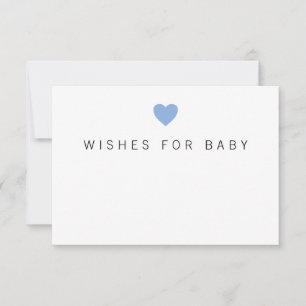 Wünsche nach Baby Blue Heart Boy Enclosure Card RSVP Karte