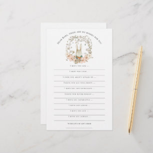 Wünsche nach Baby Dusche Vintag Bunny Boy Woodland