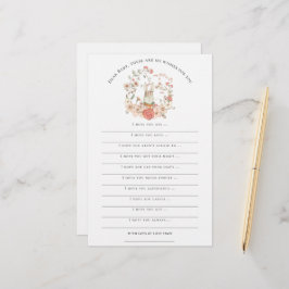 Wünsche nach Baby Dusche Vintag Bunny Girl Woodlan