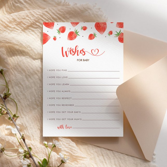 Wünsche nach Babykarte, Berry Sweet Baby Dusche Einladung (Von Creator hochgeladen)