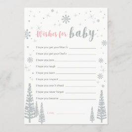 Wünsche nach Babykarte, Mädchendusche Einladung