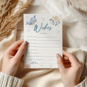 Wünsche nach Babykarte, Ocean Baby Showkarte Einladung