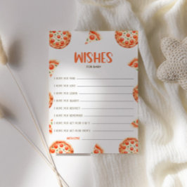 Wünsche nach Babykarte, Pizza Baby Duschkarte Einladung