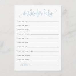 Wünsche nach einer Babykarte. Blue Baby Bash Card Begleitkarte