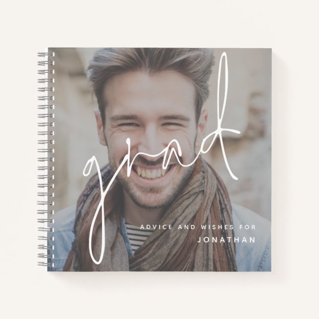 Wünsche nach Grad Foto Dark Overlay Gästebuch Notizbuch (Vorderseite)