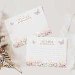 Wünsche und Ratschläge Butterfly Babyduschkarte Postkarte<br><div class="desc">Diese wunderschöne Schmetterlingsdusche zum Thema Wildblume "Ratschläge für zukünftige Eltern" ist ein Sake,  der für viele Jahre gepflegt wird. Passende Gegenstände in unserer eleganten Butterfly Girl Babydusche - Cava Party Design.</div>