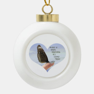 Wünsche wahr werden lassen keramik Kugel-Ornament