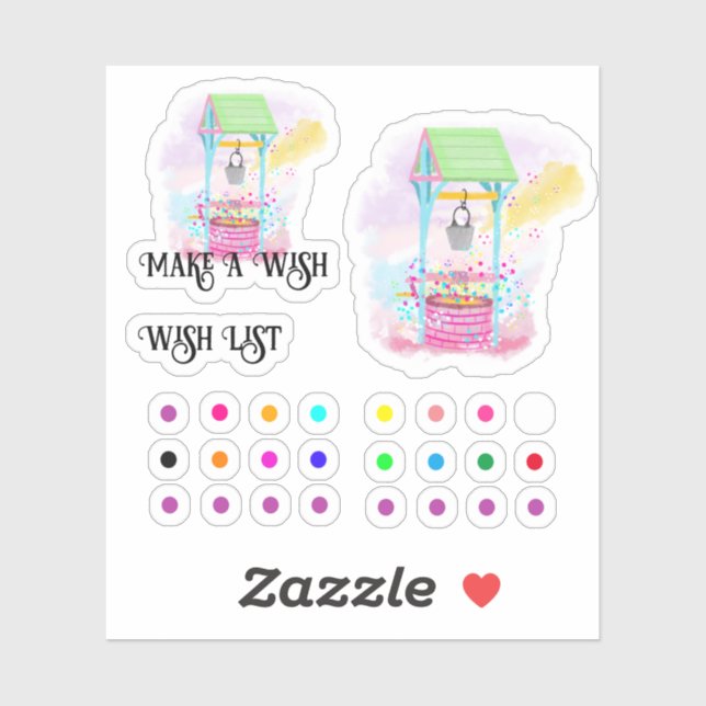 Wünschen Aufkleber (Blatt)