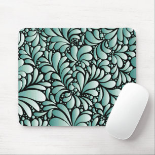 Wünschen Fleur-Muster in Minty Green Mousepad