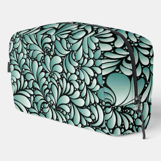 Wünschen Fleur-Muster in Minty Green Waschbeutel (Rechte Ecke)