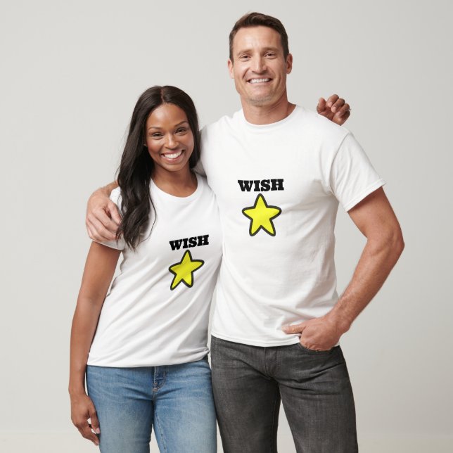 Wünschen nach einem Star Rebus Puzzle Wordplay T-Shirt (Unisex)