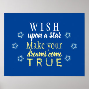 Wünschen nach einem Stern Poster