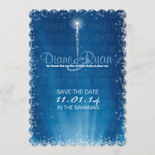 Wünschen nach einer Hochzeit im Sternentraum Save The Date