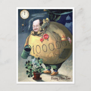 Wünschen Sie ein glückliches und reiches neues Jah Postkarte