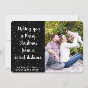 Wünschen Sie frohe Weihnachten Soziale Distanz Fot
