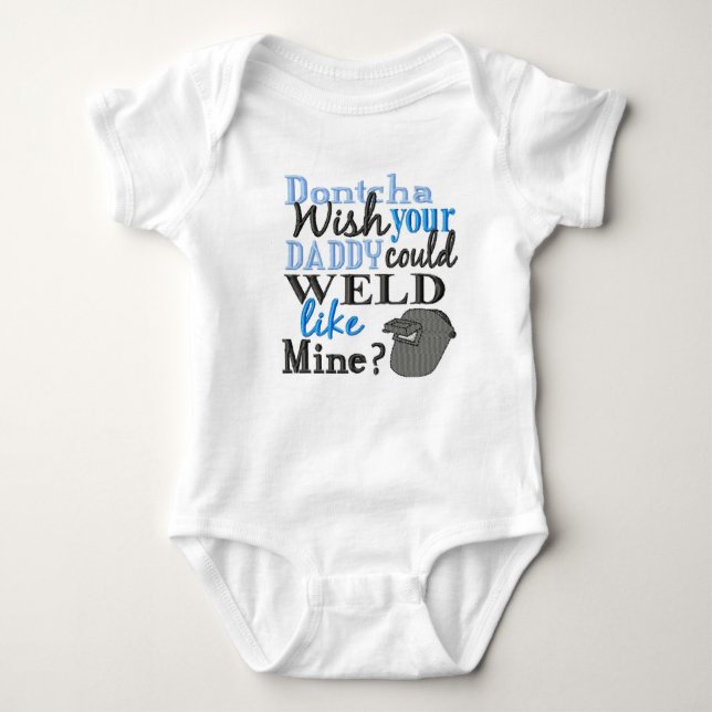 Wünschen Sie nicht, dass Ihr Vati wie Baby Strampler (Vorderseite)