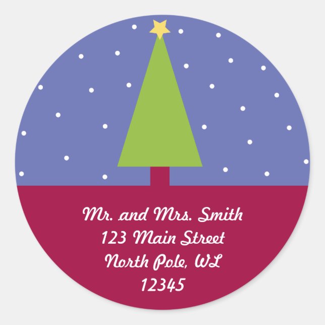 Wünschen Sie sich das Adressetikett Runder Aufkleber (Vorderseite)