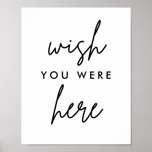 Wünschen Sie sich, dass Sie hier sind Moderne Gede Poster (Vorne)