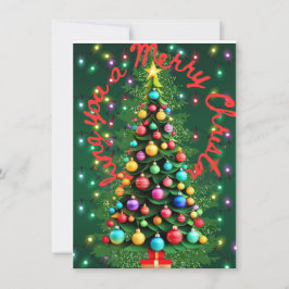 Wünschen Sie sich ein frohes Weihnachtsbaum 3D Gre Feiertagskarte
