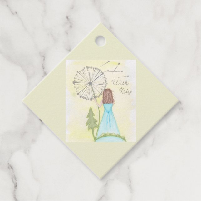 Wünschen Sie sich ein kleines Mädchen aus einem Lö Geschenkanhänger (Vorderseite)