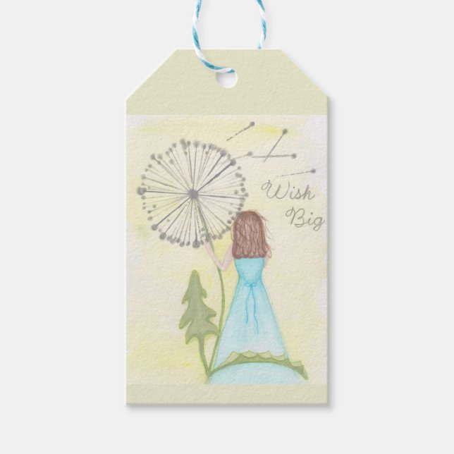 Wünschen Sie sich ein kleines Mädchen aus einem Lö Geschenkanhänger (Vorderseite)