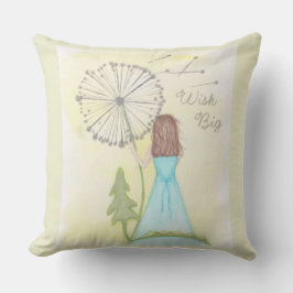 Wünschen Sie sich ein kleines Mädchen aus einem Lö Kissen