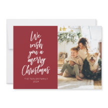 Wünschen Sie sich eine frohe Weihnachts-Rote Foto-