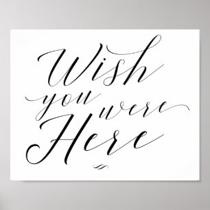 Wünschen Sie sich hier Kalligraphie-Gedenkzeichen Poster