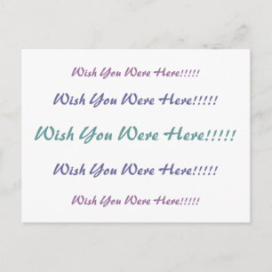 Wünschen Sie sich hier Postkarte? Postkarte