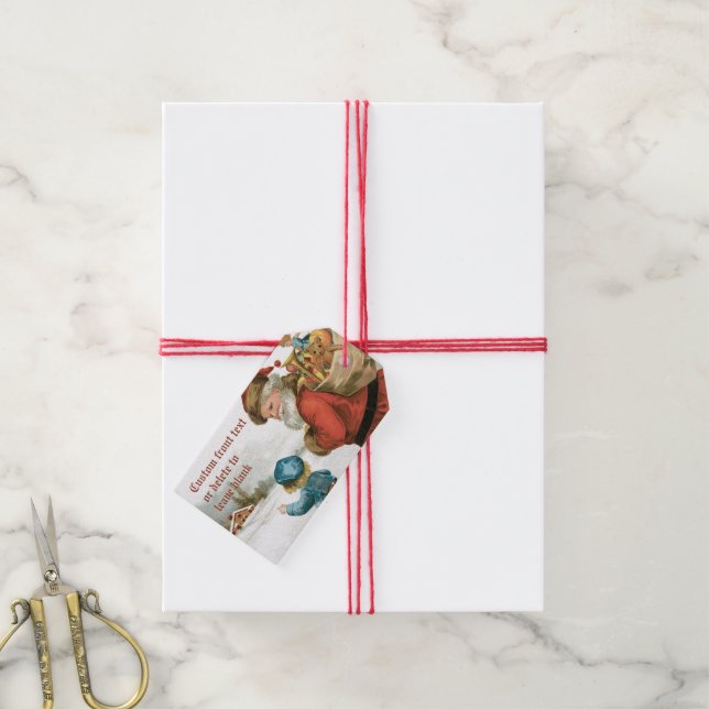 Wünschen Sie Weihnachten von Ellen Clapsaddle Geschenkanhänger (Mit Garn)