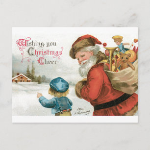 Wünschen Sie Weihnachten von Ellen Clapsaddle Postkarte